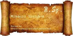 Mikéczi Szilárd névjegykártya